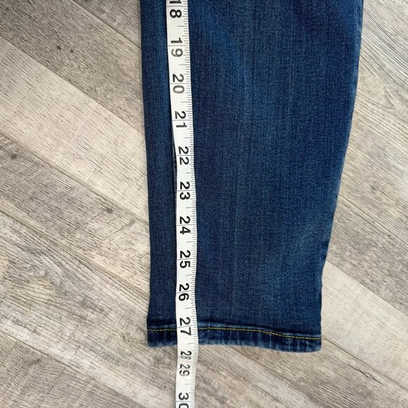 Judy Blue skinny fit distressed rainbow patch jeans size 2XL L34 - Picture 8 of 9